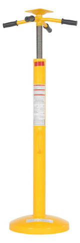 Vestil Steel Economy Stabilizing Jack with Round Base - 16-5/8 In. x 16-5/8 In. x 44 In. 50,000 lb Static - Yellow