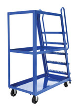 Vestil Steel High Frame Cart with Rubber On Steel Casters - 56-1/8 In. x 21-7/8 In. x 75-1/16 In. 1,000 lb - Blue