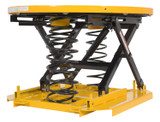 Vestil Steel Solid Manual Carousel Top Spring Scissor Table - 4,500 lb Black / - Yellow