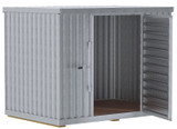 Vestil Galvanized Steel Single Storage Building - 2,750 lb Floor - Gray