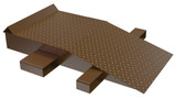 Vestil Steel Wheel Riser With Roll Off Guard - 84 In. x 24 In. x 8 In. 40,000 lb - Brown