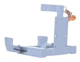 Vestil Steel Counter Balanced Power Lift Manual - 30 Gallon Poly Drum Gripper Attachment 600 lb - Gray