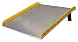 Vestil Aluminum Dock Board Steel Curb - 60 In. x 72 In. 15,000 lb - Silver