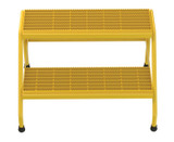 Vestil Aluminum 2 Step Wide Stand - 500 lb - Yellow