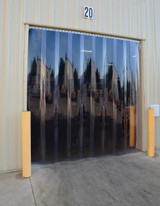 Vestil PVC Vinyl Strip Door - 4/25 In. Standard Overlap Header Mount 120 In. x 120 In. - Clear