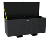 Vestil Steel Tread Plate Toolbox with Fork Pockets - 24 In. x 60 In. 3,000 lb - Black