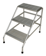 Vestil Aluminum 3 Step Knock Down Stand - 500 lb - Silver