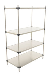 Vestil Stainless Steel Shelving - 48 In. x 24 In. 600 lb Brushed - Silver
