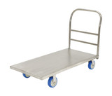 Vestil 201 Stainless Steel Platform Truck - 24 x 48 In. Deck 2,000 lb Static - Silver
