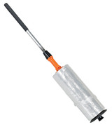 Vestil Plastic/Steel Ergonomic Telescopic Handle Stretch Wrapper - Black/Orange