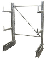 Vestil Galvanized Steel Standard Duty Cantilever Single Sided Upright - 6 Ft x 24 In. Arm Gray Set
