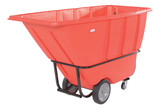 Vestil Plastic Medium Duty Tilt Truck - 1 Cubic Yard 1250 lb - Red
