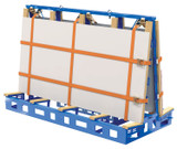 Vestil Steel/Wood Stationary Slab Transport Rack - 97 In. x 64 In. 4,000 lb - Blue