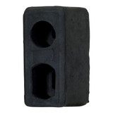 Vestil Rubber Trailer Crane Bumper - 6 In. x 3 In. x 2-7/16 In. - Black