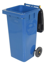 Vestil High Density Polyethylene - 32 Gallon Trash Can - Blue