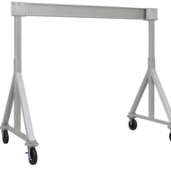 Versatility and Power of the 1 Ton, 20' Span, A Series Aluminum Adjustable Height Gantry Crane (Min: 8' - 11'')
