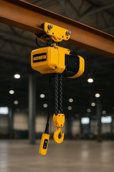 Safety is Key With The 15' Lift-Capacity 1/2 Ton EQM005SD-SD Electric Chain Hoist With Motorized Trolley