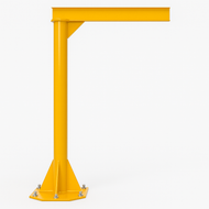 Indoor Material Handling with the Foundationless Jib Crane: Base Plate Mounted 600 Series 1000 lbs