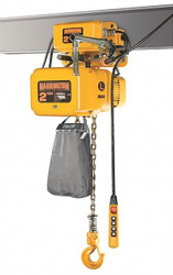 High-Quality Material Handling Efficiency with the 20' Lift-Capacity 1/8 Ton EQM001SD-SD Electric Chain Hoist with Motorized Trolley