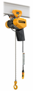 Harrington EQP003SD-15 Electric Chain Hoist, 1/4 Ton, EQP Series (Push Trolley), 15 ft Lift