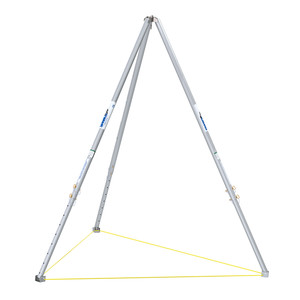 Spanco 1-Ton Tripod - Aluminum Adjustable - 6'10" to 11'2" Height - Flat Aluminum Feet