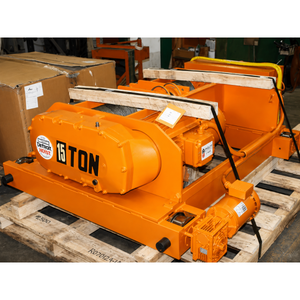 Detroit Hoist Top Running Double Girder Crane, 3.3 Ton Capacity, 26 FPM Lift Speed, 80 FPM Trolley Speed, 78" Trolley Gauge, Model DB7T77-26