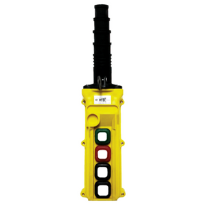 Duct-O-Wire L Series Pendant Push Button Station, 4-Button, Slim Profile, Single Speed, Momentary On/Off