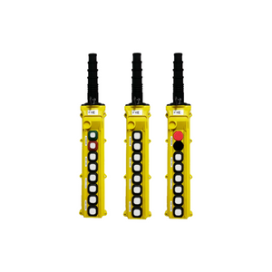 Duct-O-Wire L Series Pendant Push Button Station, 8-Button, Slim Profile, Single Speed, Maintained On/Off