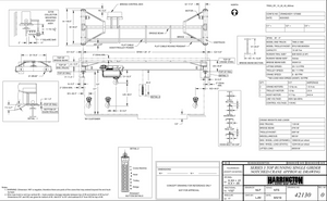 Harrington 10 Ton 20' Span/40' Lift Top Running Single Girder Overhead Crane Assembly