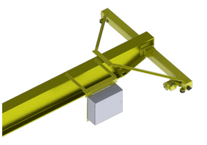 Harrington 10 Ton 25' Span/40' Lift Top Running Single Girder Overhead Crane Assembly