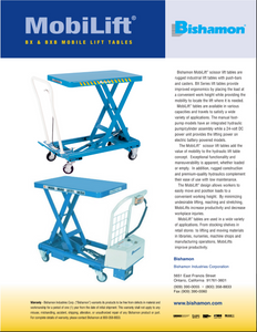 Bishamon  MobiLift   Battery Powered Scissor Lift Table BX-30SB 660 Lb. Cap.