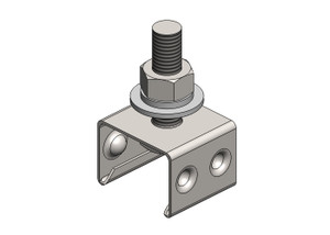 Conductix Safe-Lec 2 Hanger Clamp, 1-Pole, Stainless Steel