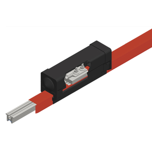 Conductix Hevi-Bar II, Power Feed, 500 A, Red Med Heat Polycarbonate Cover, 350 MCM
