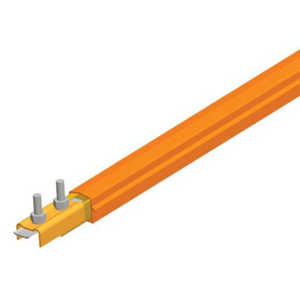 Conductix Safe-Lec 2 Conductor Bar 400 A Copper, Orange PVC Cover, w/ Splice Joint, 4.5M