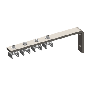 Conductix Hevi-Bar II, Bracket, Web, Hot Dip Galv, 19.25" L, w/4 Stainless Steel Cross-bolt Hangers (for 700-1500 A Bar)