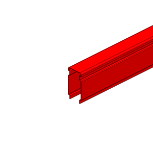 Conductix Hevi-Bar II Conductor Bar Cover 1500 A, Red Med Heat Polycarbonate, 29 FT Length