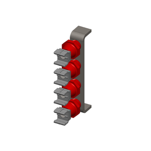 Conductix Hevi-Bar II, Bracket, Web, Lateral Mount, w/4 Stainless Steel Cross-bolt Hangers, with Insulators (for 700-1500 A Bar)