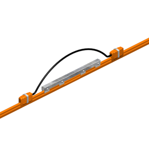 Conductix 8-Bar Expansion Section, 90 A, Galvanized Steel, Orange PVC Cover, 10 FT Length
