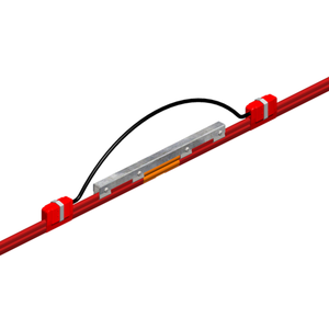 Conductix 8-Bar Expansion Section, 90 A, Galvanized Steel, Red Medium Heat Cover, 10 FT Length