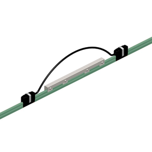 Conductix 8-Bar Expansion Section, 250 A, Copper / Steel Lam, Green PVC Cover, 10 FT Length