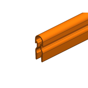 Conductix 8-Bar Conductor Bar Cover, Orange PVC, 9 FT x 10.5inch