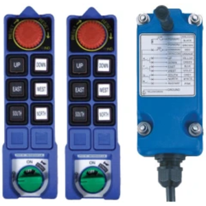 Conductix Radio Remote Control Kit, Saga Protean L8 Series, 6-Button, 1-Speed, 2 TX, 110 VAC