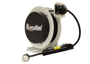 Conductix VersaReel Spring-Driven Cable Reel, 12 AWG/3 Conductors, 50 FT, w/Single Receptacle, 20 A, w/GFCI