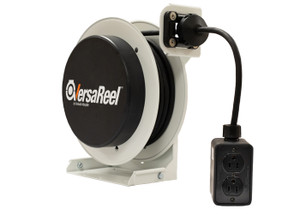 Conductix VersaReel Spring-Driven Cable Reel, 12 AWG/3 Conductors, 50 FT, w/Quad Receptacle Box, 15 A