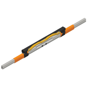 Conductix Hevi-Bar II, Expansion Section, 1500 A, Orange PVC Cover, Stainless Steel Hdwe, 20 ft L