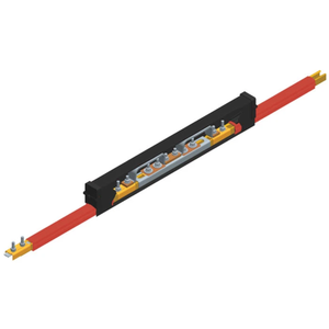 Conductix Safe-Lec 2 Expansion Section, 400 A Copper, Red Medium Heat Polycarbonate Cover, w/ Splice Joint, 4.5M