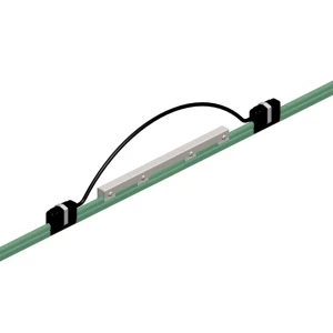 Conductix 8-Bar Expansion Section, 350 A, Rolled Copper, Green PVC Cover, 10 FT Length