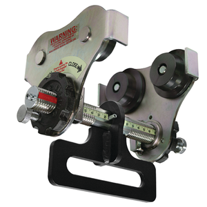 OZ Lifting 0.5 T Push Beam Trolley with up to 8" Flange Width and Integrated OBH Hanger (Made in USA)
