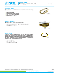Tractel Travsmart HLL System 150 ft. Horizontal Lifeline for Stanchion Posts with 2 Intermediate Anchors, 2 Users - HK-SMG2-150