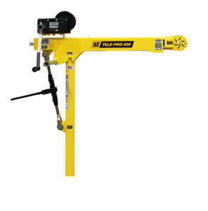 OZ Lifting 500 Lb. Tele-Pro Davit Crane with 2500 Lb. Carbon Steel Brake Winch